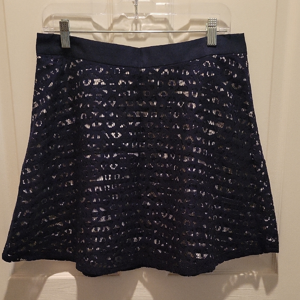 The Limited Size 8 Elegant Navy Lace Skirt